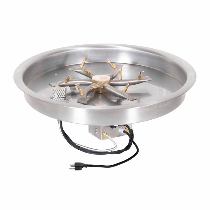 The Outdoor Plus - Round Drop In Pan & Triple S Bullet Burner - Stainless Steel