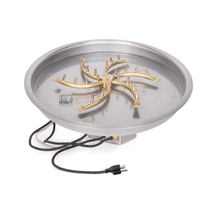 The Outdoor Plus - Round Drop In Pan & Triple S Bullet Burner - Brass
