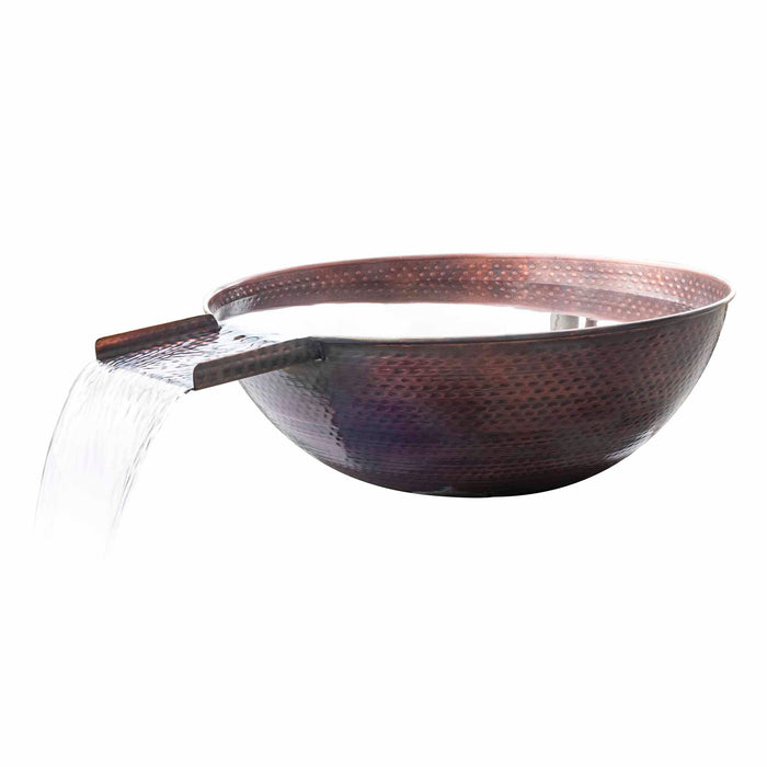 The Outdoor Plus - 27" Sedona Water Bowl – Hammered Patina Copper