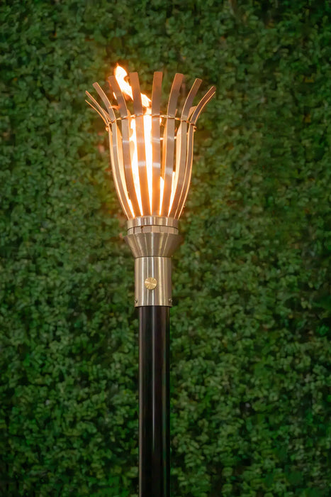 The Outdoor Plus - Basket Fire Torch - Stainless Steel