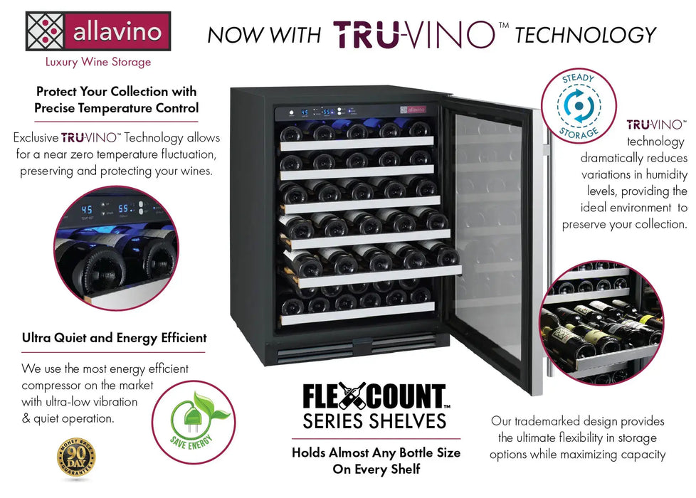 Allavino FlexCount II Tru-Vino 56 Bottle Wine Refrigerator