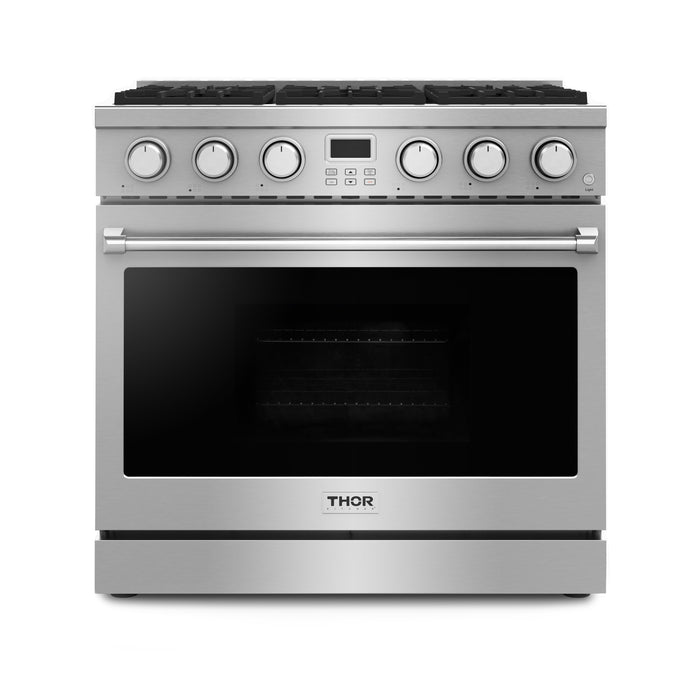 ARG36 - THOR Kitchen 36 Inch Contemporary Professional Gas Range in Stainless Steel