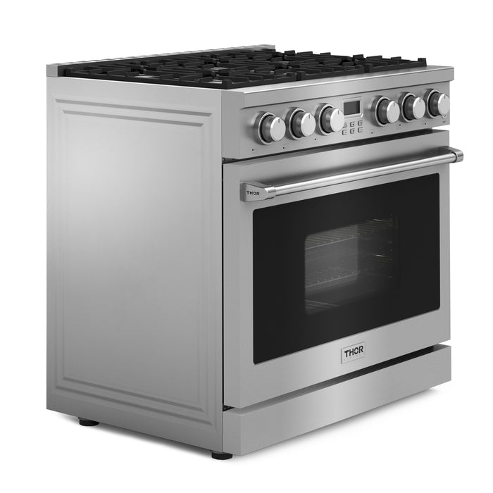 ARG36 - THOR Kitchen 36 Inch Contemporary Professional Gas Range in Stainless Steel