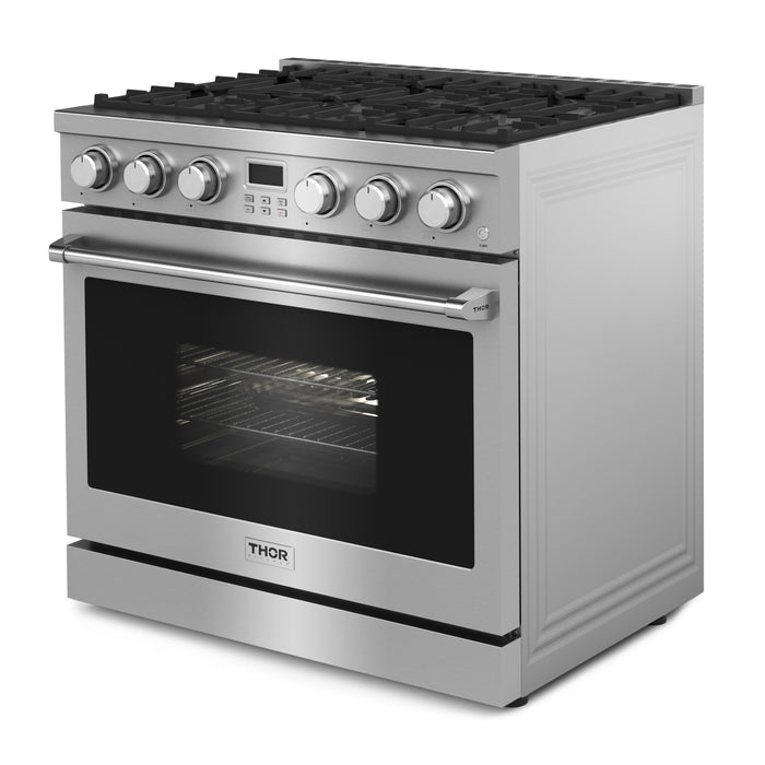 ARG36 - THOR Kitchen 36 Inch Contemporary Professional Gas Range in Stainless Steel