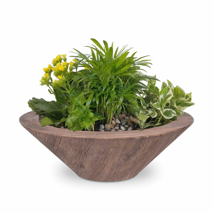 The Outdoor Plus - Cazo Planter Bowl - GFRC Wood Grain