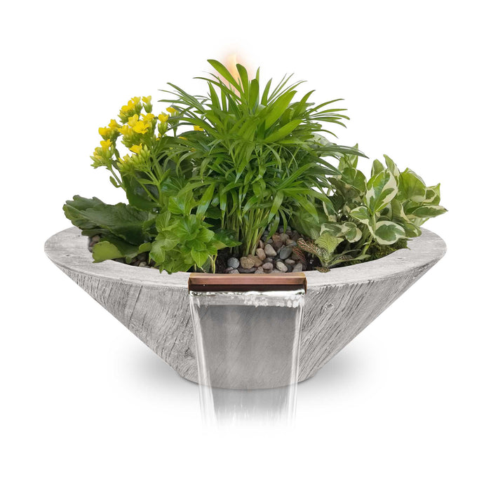 The Outdoor Plus - Cazo Planter & Water Bowl – GFRC Wood Grain