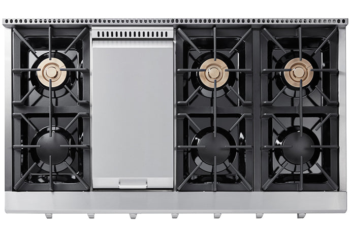 HRT4806U - THOR Kitchen 48 Inch Professional Gas Rangetop in Stainless Steel