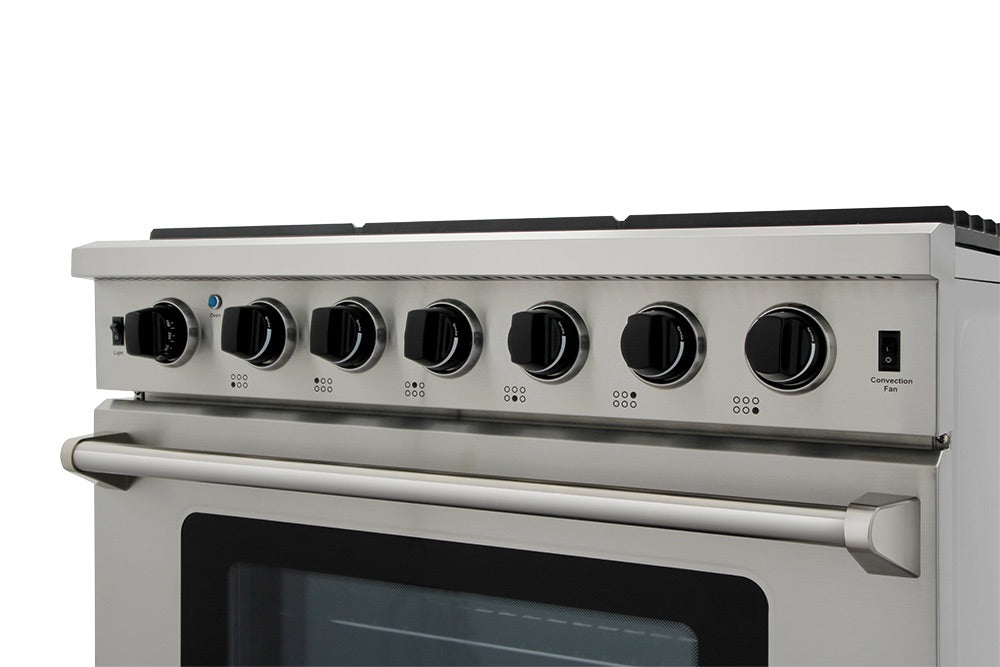 THOR Kitchen LRG3601U - 36 Inch Gas Range in Stainless Steel
