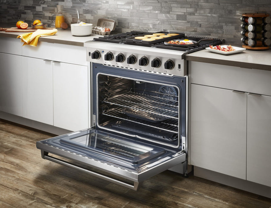 THOR Kitchen LRG3601U - 36 Inch Gas Range in Stainless Steel