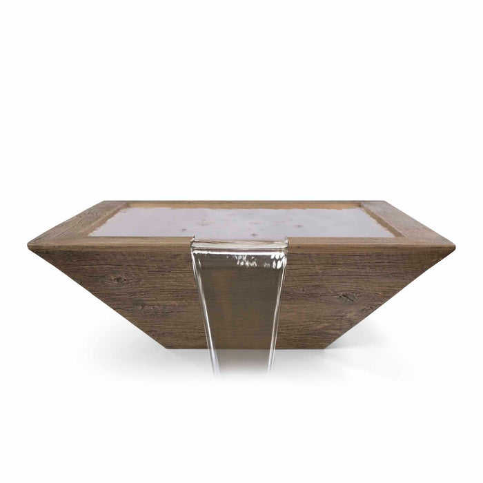 The Outdoor Plus - Maya Water Bowl – Wood Grain Concrete