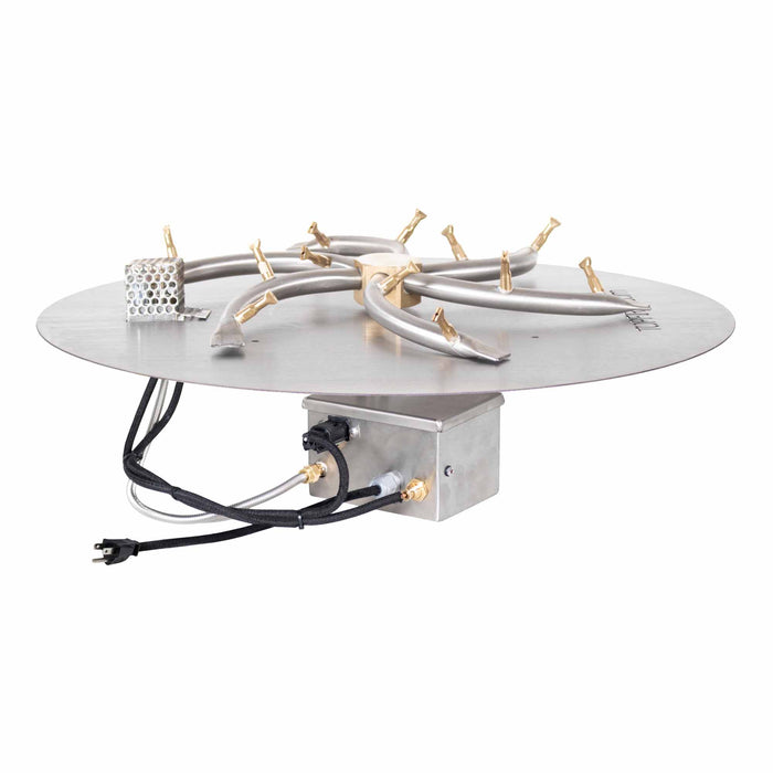 The Outdoor Plus - Round Flat Pan & Triple S - Stainless Steel Bullet Burner