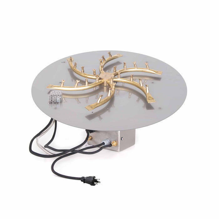 The Outdoor Plus - Round Flat Pan & Triple S - Brass Bullet Burner