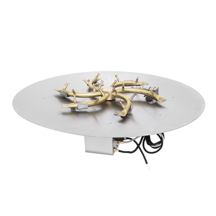 The Outdoor Plus - Round Flat Pan & Triple S - Brass Bullet Burner