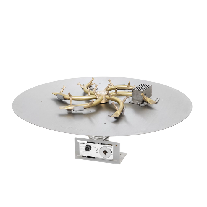 The Outdoor Plus - Round Flat Pan & Triple S - Brass Bullet Burner