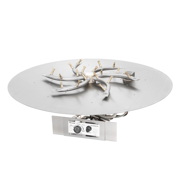 The Outdoor Plus - Round Flat Pan & Triple S - Stainless Steel Bullet Burner