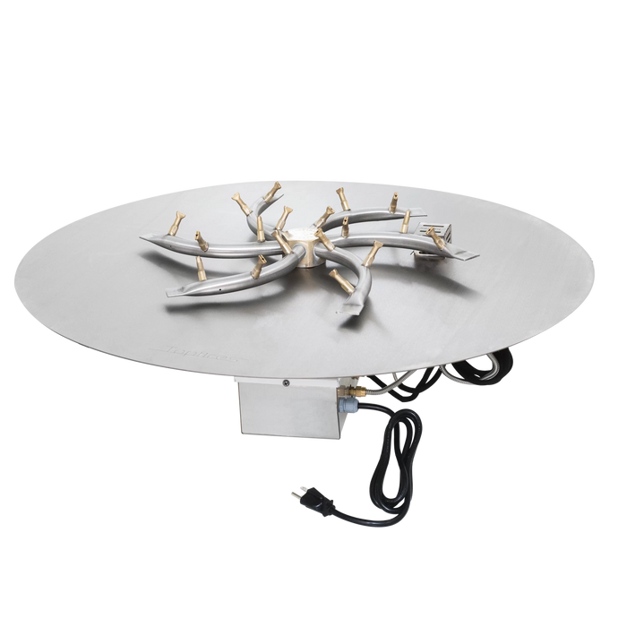 The Outdoor Plus - Round Flat Pan & Triple S - Stainless Steel Bullet Burner