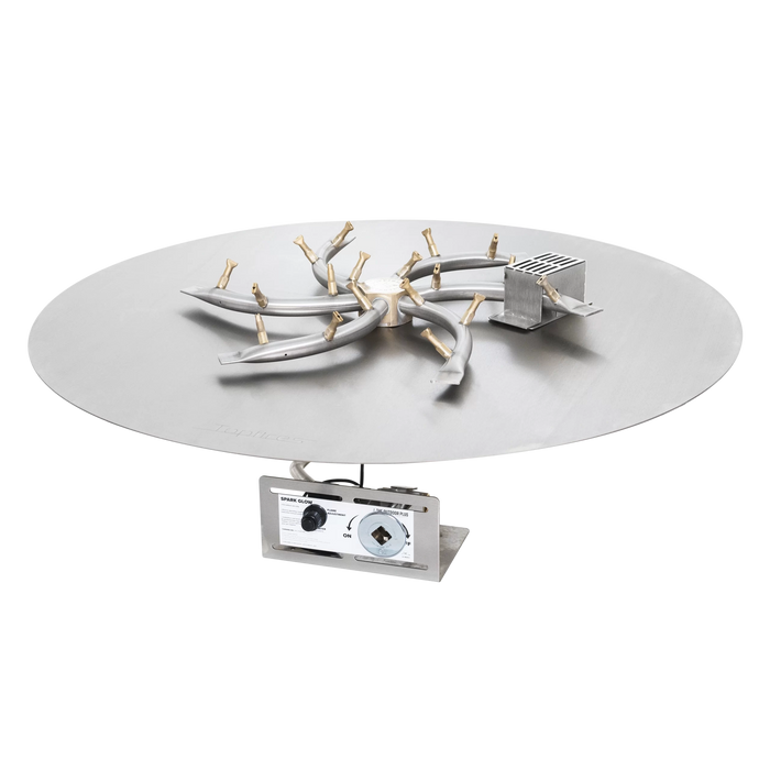 The Outdoor Plus - Round Flat Pan & Triple S - Stainless Steel Bullet Burner