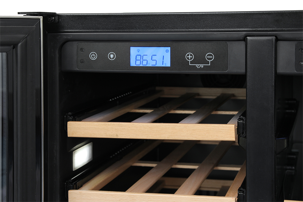 TBC2401DI - THOR Kitchen 24 Inch French Door Wine and Beverage Center, 21 Wine Bottle Capacity and 74 Can Capacity