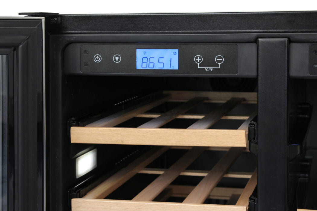 TBC2401DI - THOR Kitchen 24 Inch French Door Wine and Beverage Center, 21 Wine Bottle Capacity and 74 Can Capacity