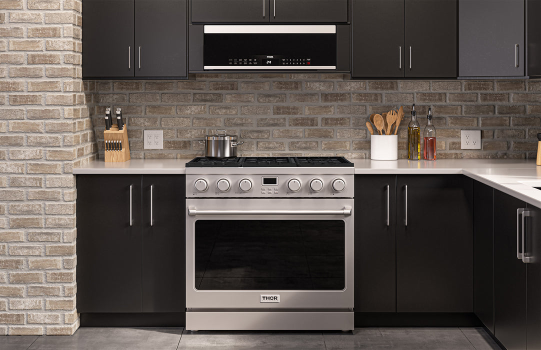 ARG36 - THOR Kitchen 36 Inch Contemporary Professional Gas Range in Stainless Steel