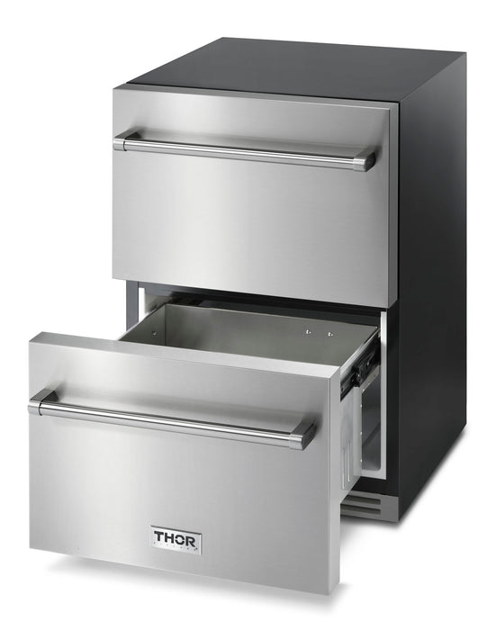 TRF24U - THOR Kitchen 24 Inch Indoor/Outdoor Refrigerator Drawer in Stainless Steel