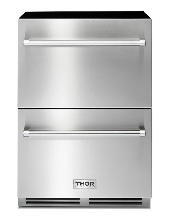TRF24U - THOR Kitchen 24 Inch Indoor/Outdoor Refrigerator Drawer in Stainless Steel