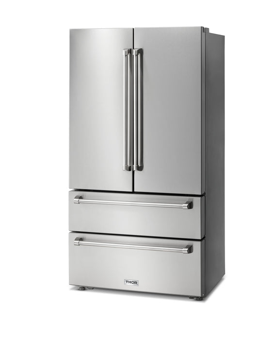 TRF3602 - THOR Kitchen 36 Inch Professional French Door Refrigerator with Freezer Drawers