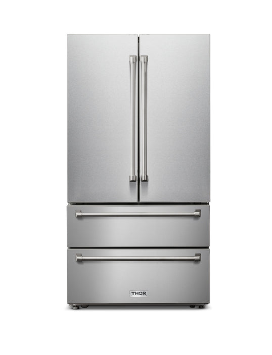 TRF3602 - THOR Kitchen 36 Inch Professional French Door Refrigerator with Freezer Drawers
