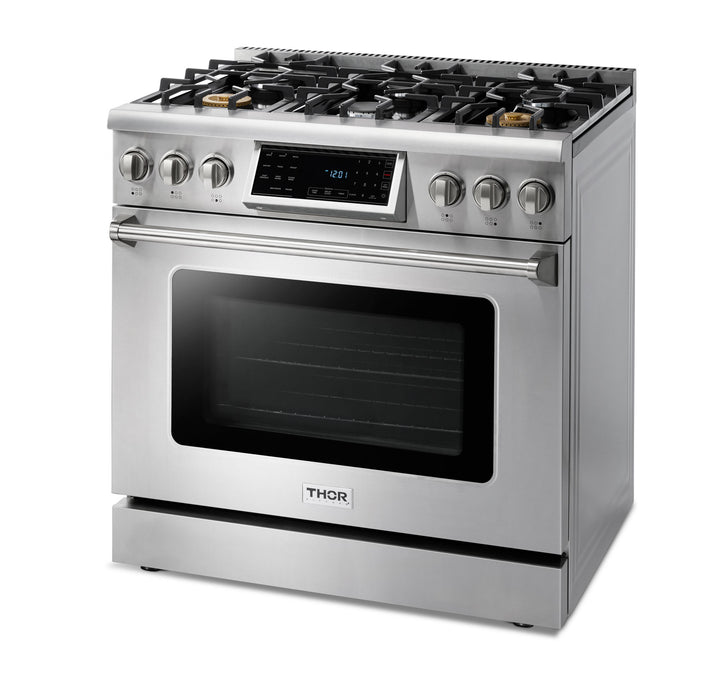 TRG3601 - THOR Kitchen 36 Inch Tilt Panel Professional Gas Range