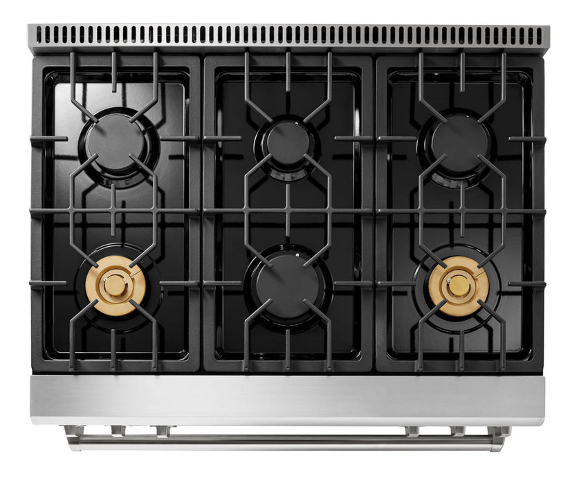 TRG3601 - THOR Kitchen 36 Inch Tilt Panel Professional Gas Range