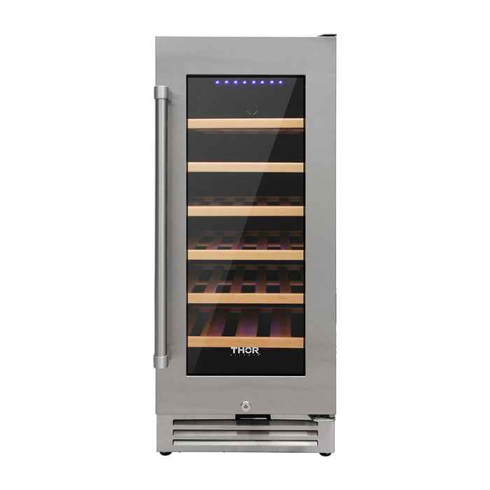 TWC1501 - THOR Kitchen 15 Inch Single Zone Wine Cooler, 33 Wine Bottle Capacity