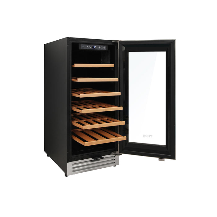 TWC1501 - THOR Kitchen 15 Inch Single Zone Wine Cooler, 33 Wine Bottle Capacity