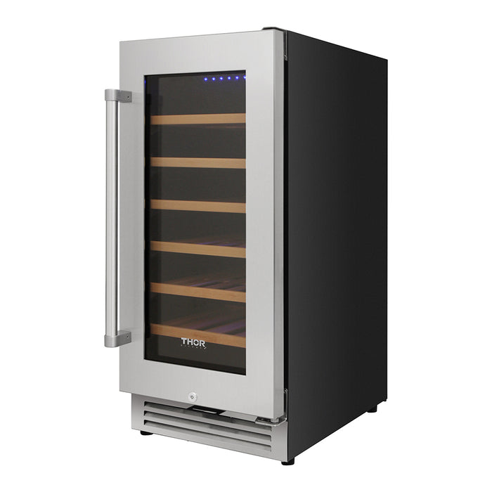 TWC1501 - THOR Kitchen 15 Inch Single Zone Wine Cooler, 33 Wine Bottle Capacity