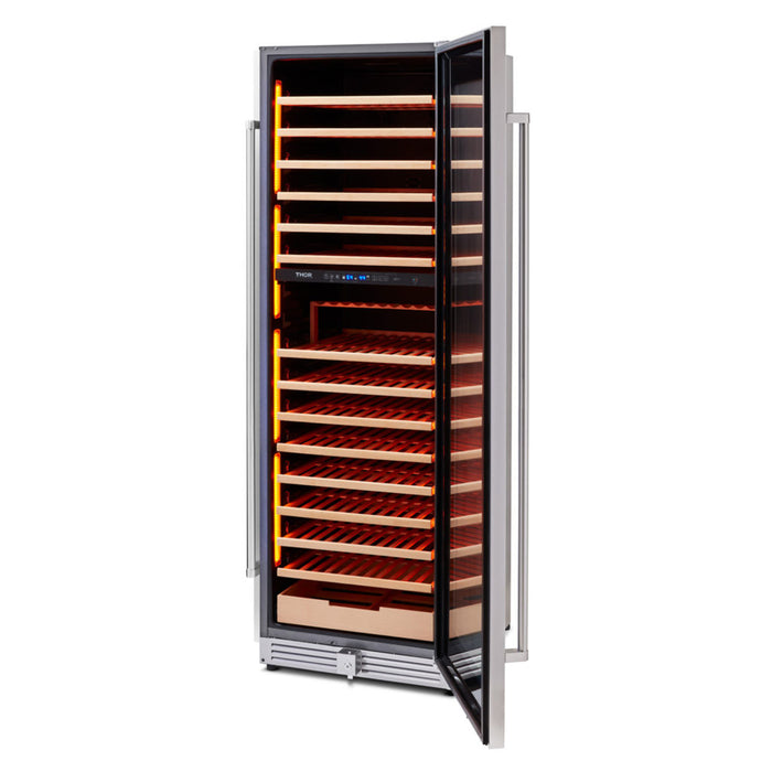 TWC2403DI - THOR Kitchen 24 Inch Dual Zone Wine Cooler, 162 Wine Bottle Capacity