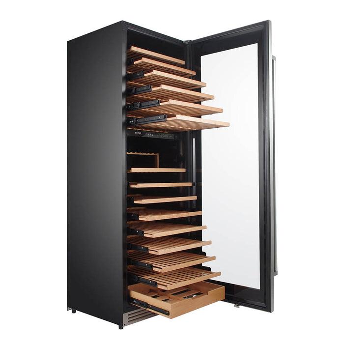 TWC2403DI - THOR Kitchen 24 Inch Dual Zone Wine Cooler, 162 Wine Bottle Capacity
