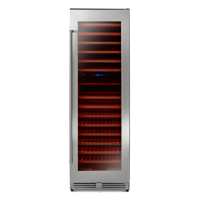 TWC2403DI - THOR Kitchen 24 Inch Dual Zone Wine Cooler, 162 Wine Bottle Capacity
