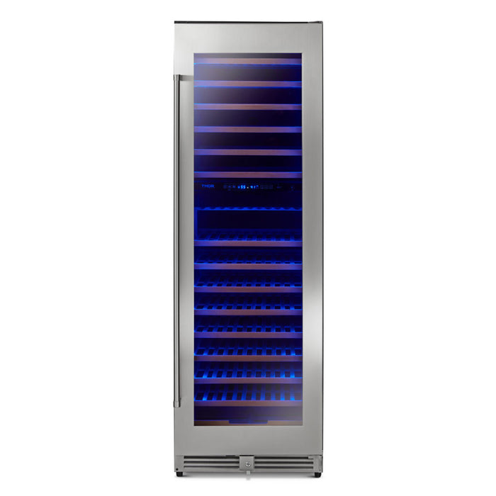 TWC2403DI - THOR Kitchen 24 Inch Dual Zone Wine Cooler, 162 Wine Bottle Capacity