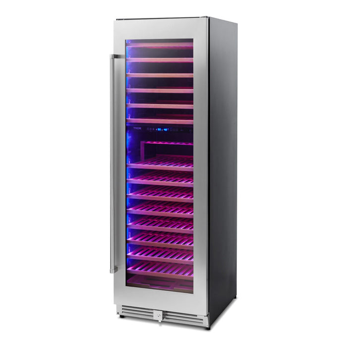 TWC2403DI - THOR Kitchen 24 Inch Dual Zone Wine Cooler, 162 Wine Bottle Capacity