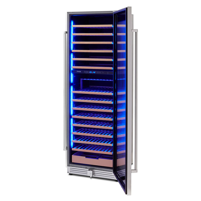 TWC2403DI - THOR Kitchen 24 Inch Dual Zone Wine Cooler, 162 Wine Bottle Capacity
