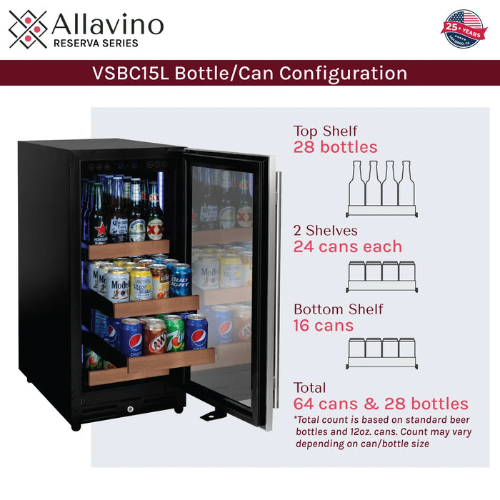 Allavino FlexCount II Tru-Vino Stainless Steel Beverage Center