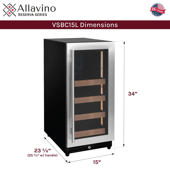 Allavino FlexCount II Tru-Vino Stainless Steel Beverage Center