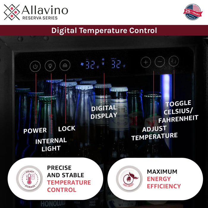 Allavino FlexCount II Tru-Vino Stainless Steel Beverage Center