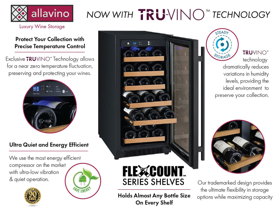 Allavino FlexCount II Tru-Vino 30 Bottle Wine Refrigerator
