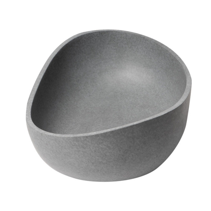 ALFI brand ABCO23O 23" Solid Concrete Wavy Oval Above Mount Vessel Sink