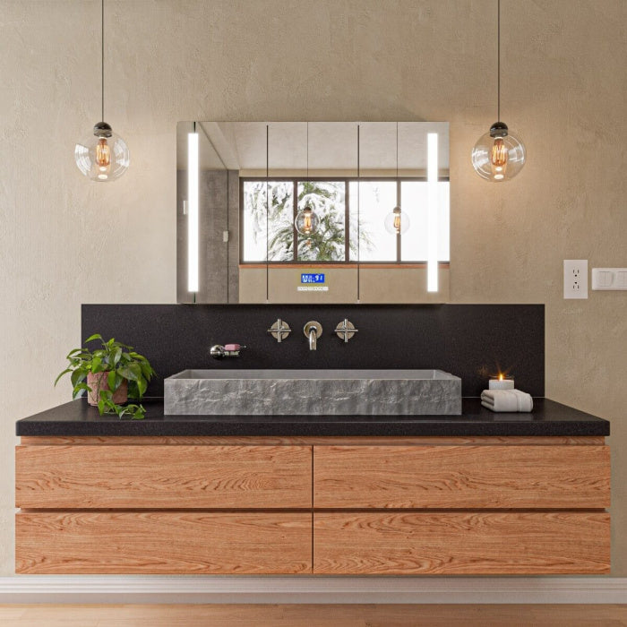 ALFI Brand Solid Concrete Trough Sink – Gray Matte Finish