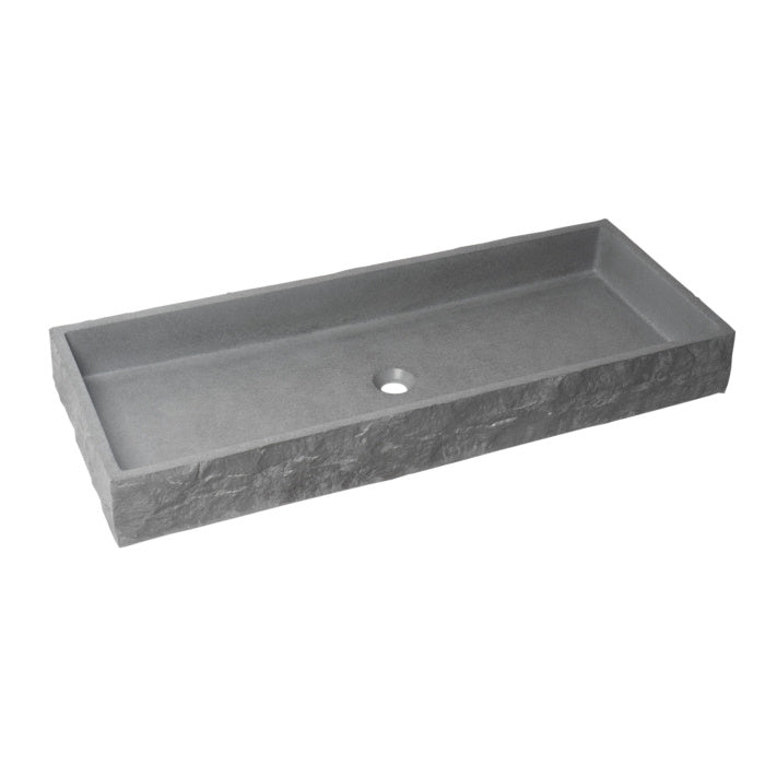 ALFI Brand Solid Concrete Trough Sink – Gray Matte Finish