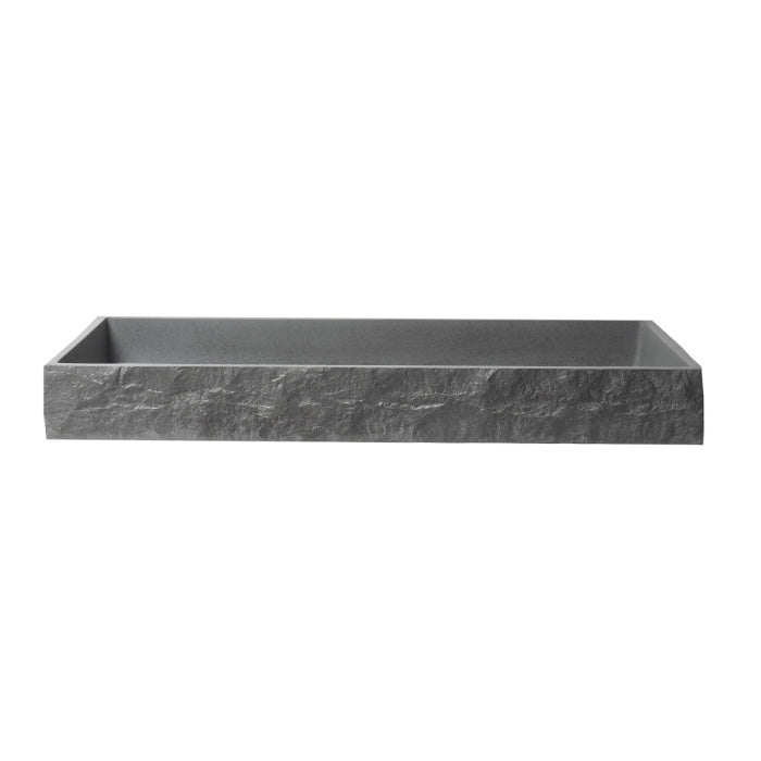 ALFI Brand Solid Concrete Trough Sink – Gray Matte Finish