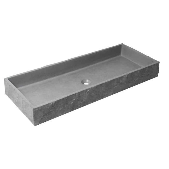 ALFI Brand Solid Concrete Trough Sink – Gray Matte Finish