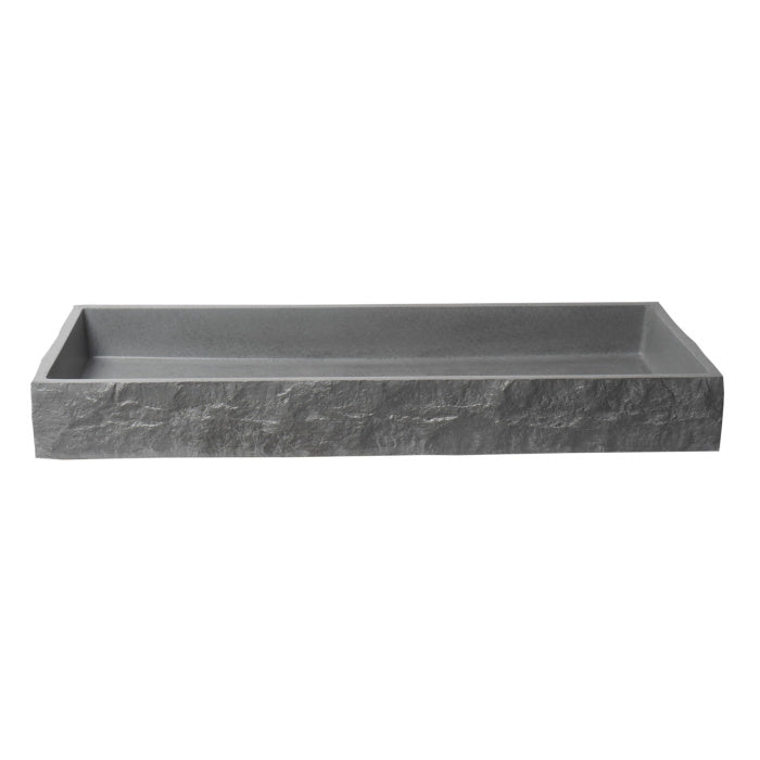 ALFI Brand Solid Concrete Trough Sink – Gray Matte Finish