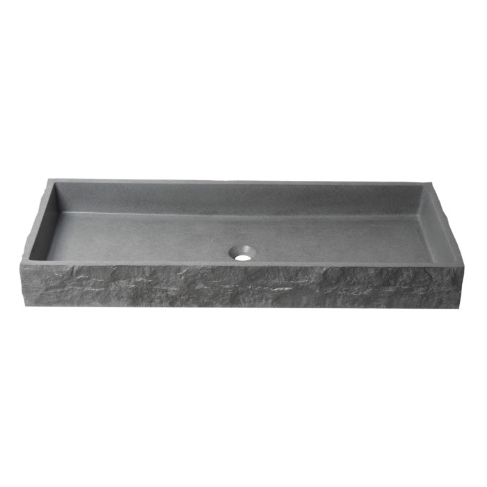ALFI Brand Solid Concrete Trough Sink – Gray Matte Finish